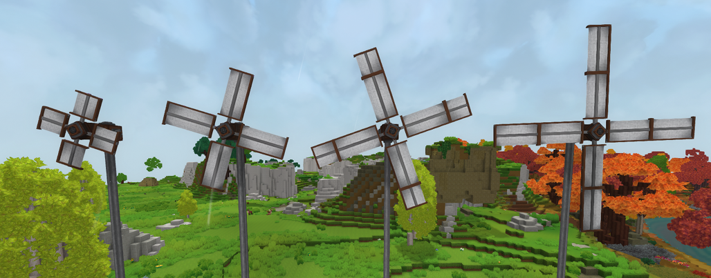 An image displaying the 4 size variants of the Refined Windmills