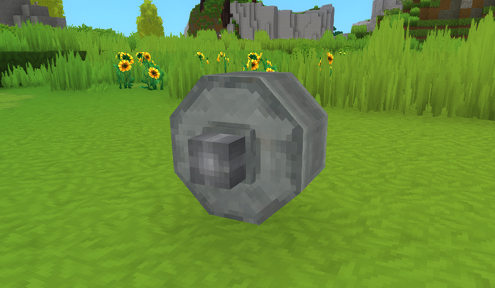 An image displaying a milling stone with a shaft on the middle.